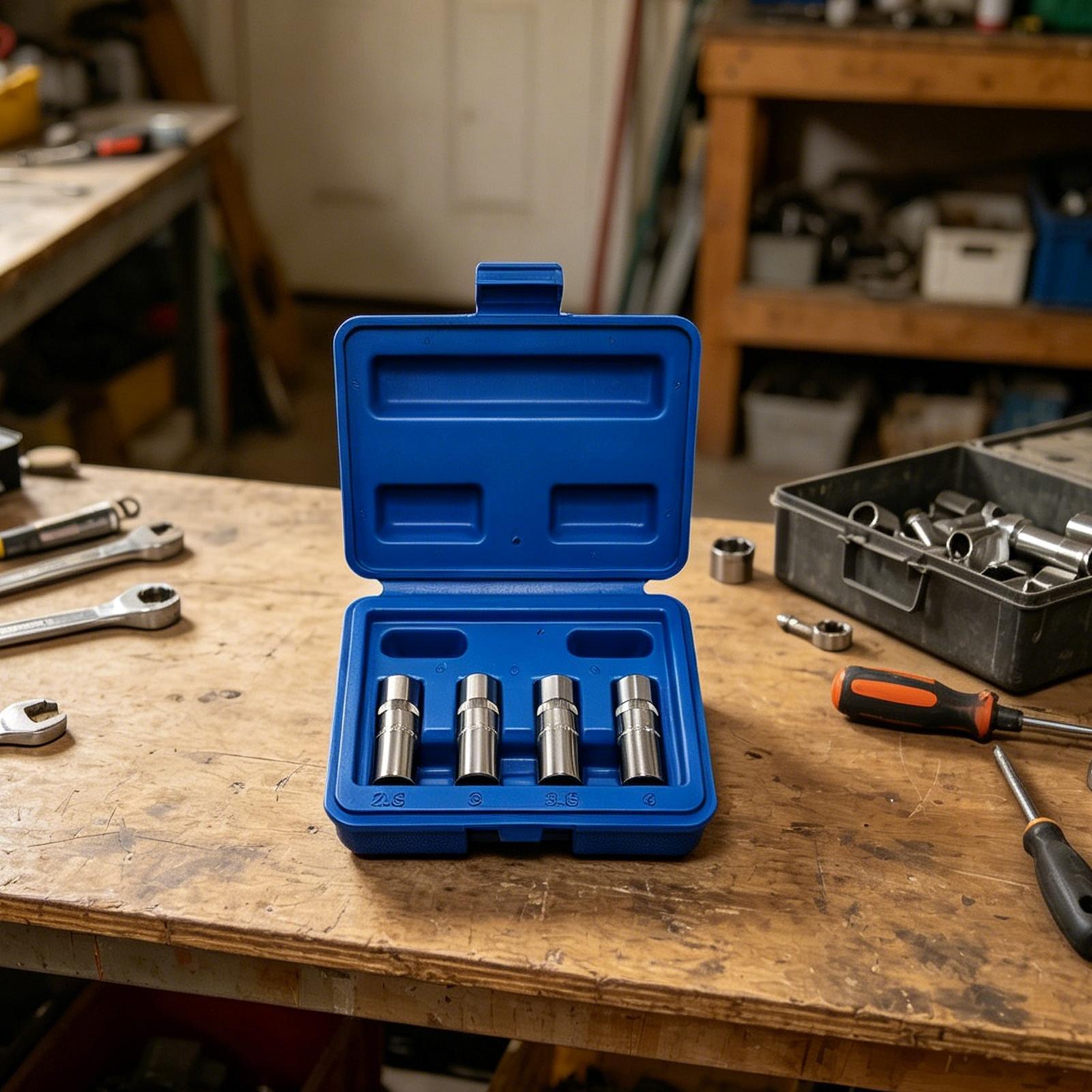 Socket Set - طقم أدوات استخراج المسامير 4 قطع،