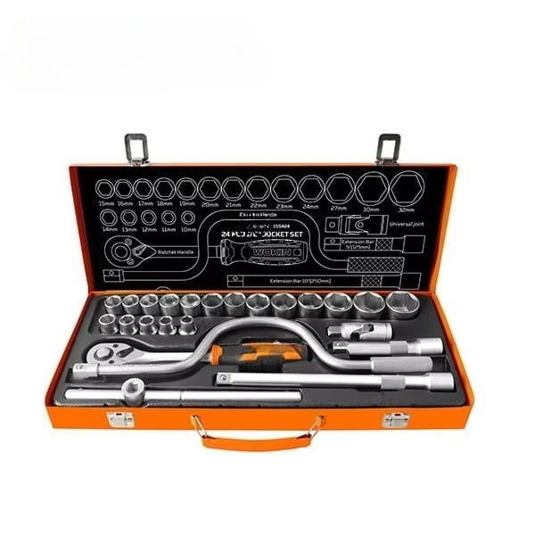 طقم مفاتيح ربط 24 قطعة مقاس 1/ - مراجعة Socket Set وسعره